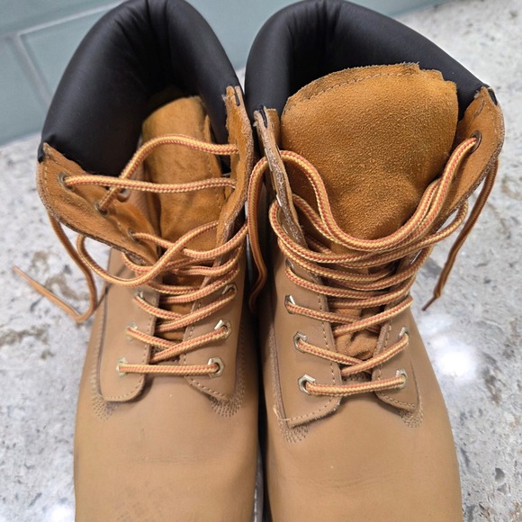 Mens‎ Leather Ankle Boots Tan Work Construction Casual Lace Up Size US 12 main image 2
